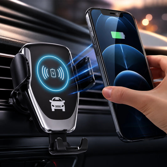 Auto-clamping wireless car charger