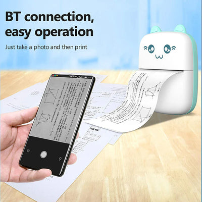 Portable mini pocket printer BT wireless thermal printer for students 